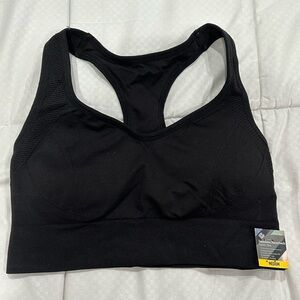 Members Mark Seamless Black Racerback Sports Bra
